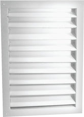 Master Flow DA1218W Dual Louver, 20-1/2 in L, 14-1/2 in W, Aluminum, White
